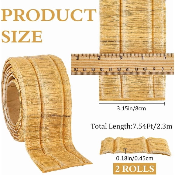 2pcs Self-Adhesive PE Contact Paper Wall Stickers for Shelf Liner Dresser Drawer Locker Peru 79mm 2.3m/pc