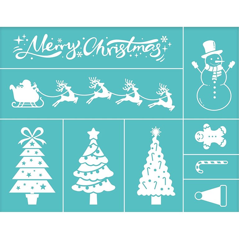 2pcs-self-adhesive-silk-screen-printing-stencil-christmas-themed-reusable-mesh-stencils-santa-claus-reindeer-snowman-transfer-for-diy-t-shirt-pillow-fabric-painting-decoration-11x8-5-inch-walmart-com