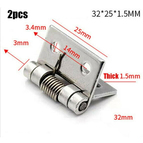 2pcs Self Closing Spring Door Hinge Chassis Door Closer Automatic Rebound Hinge Stainless Steel Furniture Hinge Hardware 