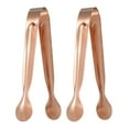 thumbnail image 1 of 2pcs Serving Tongs, 4.3 Inch Stainless Steel Kitchen Tongs Cooking Utensils Rose Gold, 1 of 6