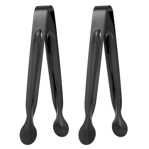 2pcs Serving Tongs, 5.9 Inch Stainless Steel Kitchen Tongs Cooking Utensils Black