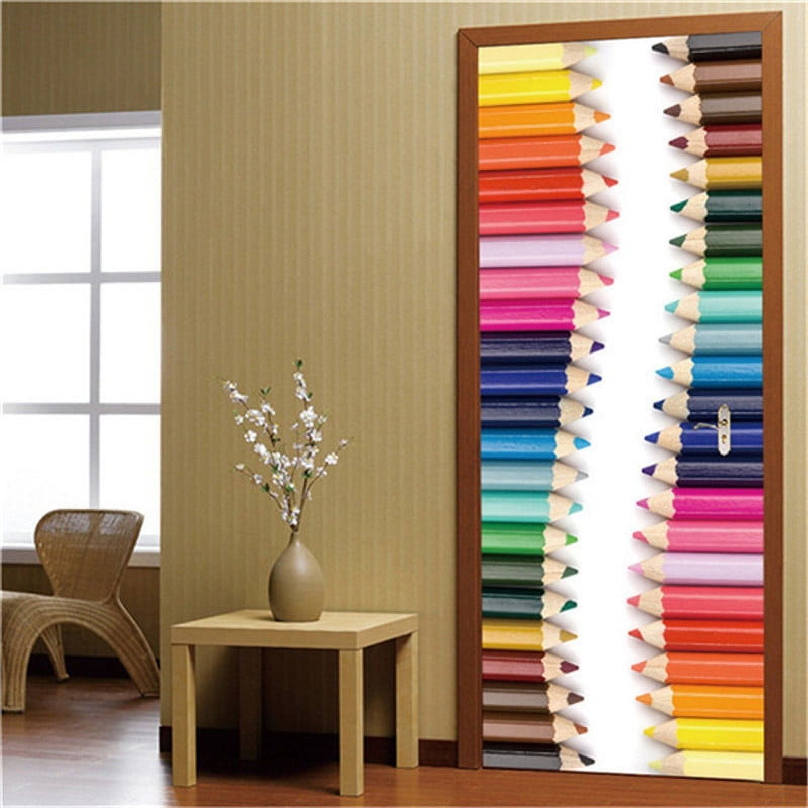 2pcs/Set 3D Wallpaper for Door Custom Size Self Adhesive Wallpaper On ...