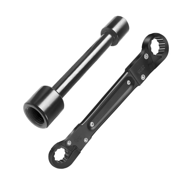 2pcs Set 5.9\" 9\" HCS Plumbing Wrench Tool Plumbing Angle Stop Wrench Supply Nut Installation Double Head Water Pipe Angle Stop