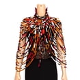 thumbnail image 1 of 2pcs Set Ankara Multi-layer Necklace and Shawl Tops African Handmade Braiding Fabric Jewelry, 1 of 5