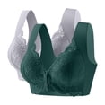 thumbnail image 1 of 2pcs Set Front Closure Bras for Women Everyday Bras Seamless Lifting Support Bras Daily Wear Front Hook Bra Bras for Women Full Coverage Push up Bra Maternity Front Opening Bra,Multicolor,XXXXXL, 1 of 7