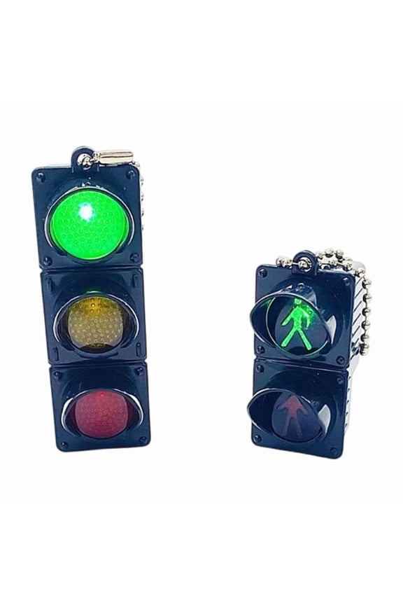 2pcs Set Fun And Eye Catching Traffic Light Keychain Backpack Pendant Creative Designs Pendant for Key Enthusiasts