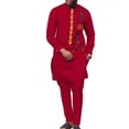 thumbnail image 1 of 2pcs Set Long Sleeve Top Trousers Set Party embroidery Outfits Dashiki African Men Clothing WYN1893, 1 of 5