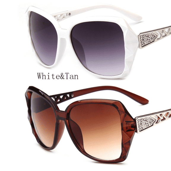 2pcs/Set Men'S And Women'S High-End Big Face New Summer Personalized Fashion Large Frame