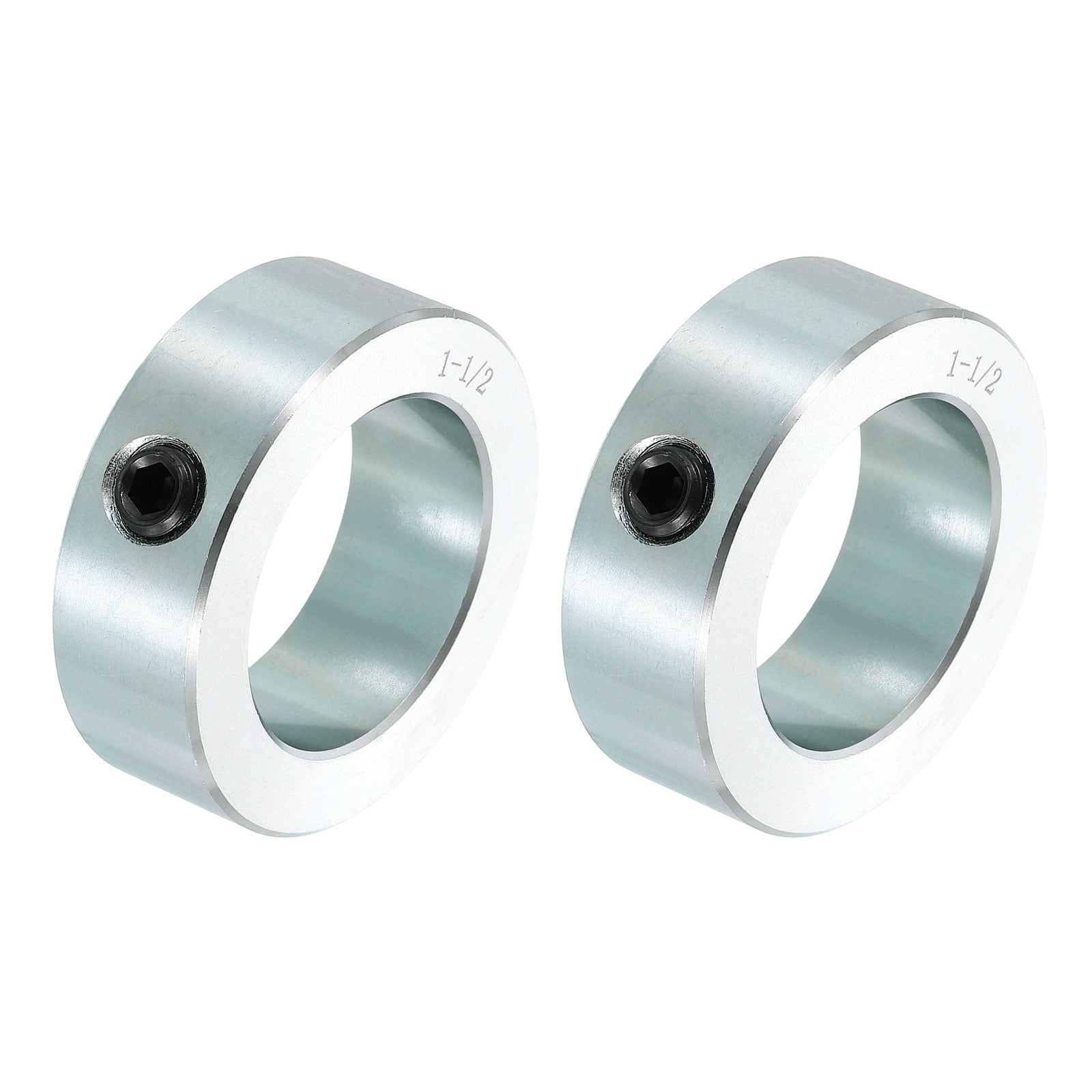 2pcs Set Screw Collars 1-1/2" Bore Carbon Steel Shaft Collars, 2-1/4" OD, 3/4" Width Lock Axle Collar Clamp