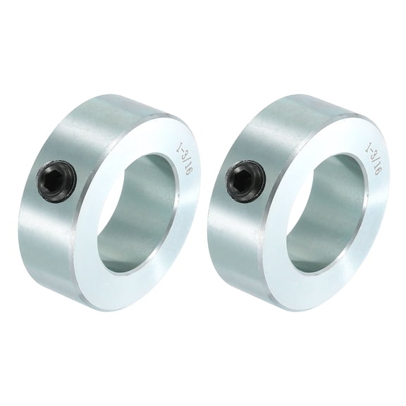 2pcs Set Screw Collars 1-3/16" Bore Carbon Steel Shaft Collars, 2" OD, 11/16" Width Lock Axle Collar Clamp