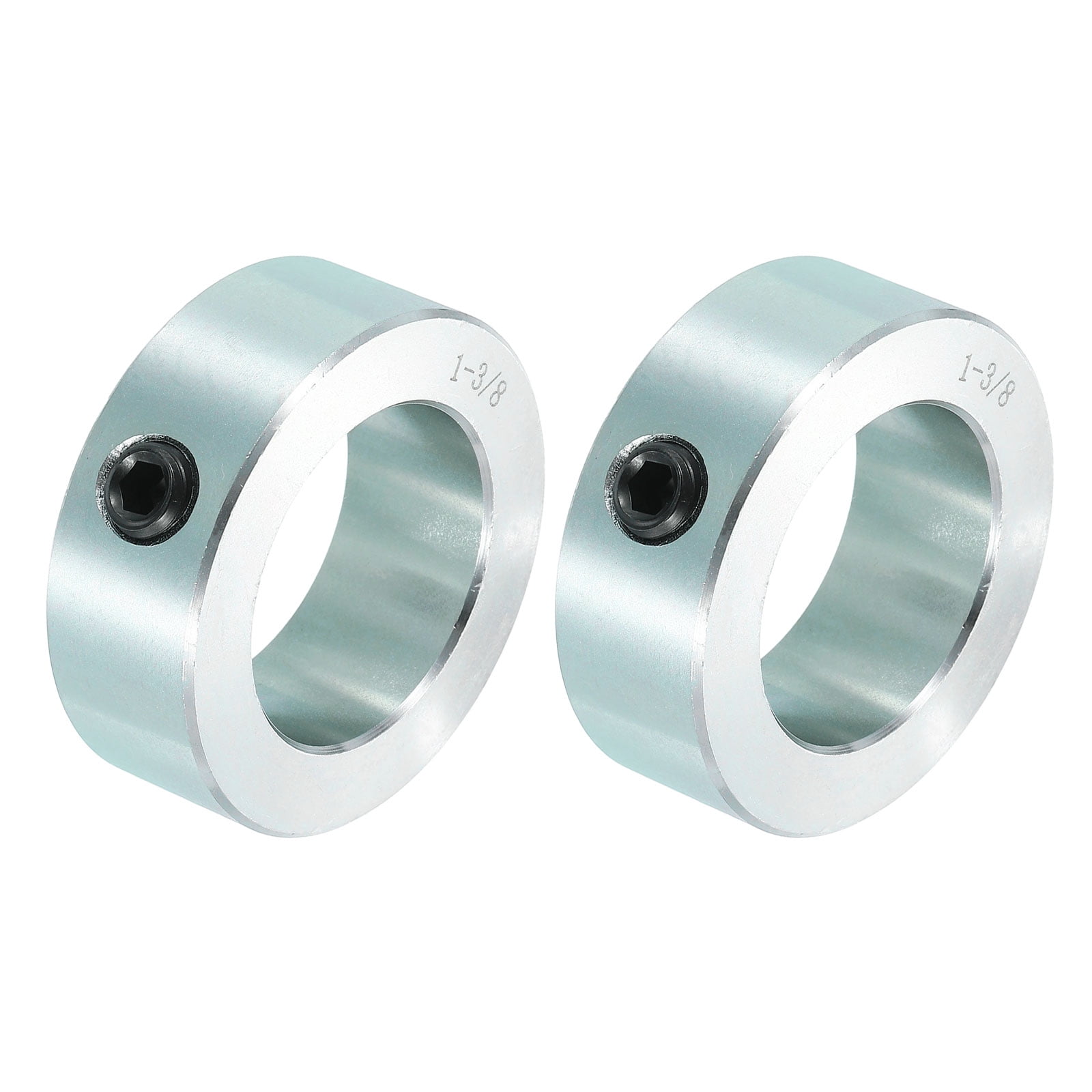 2pcs Set Screw Collars 1-3/8" Bore Carbon Steel Shaft Collars, 2-1/8" OD, 3/4" Width Lock Axle Collar Clamp