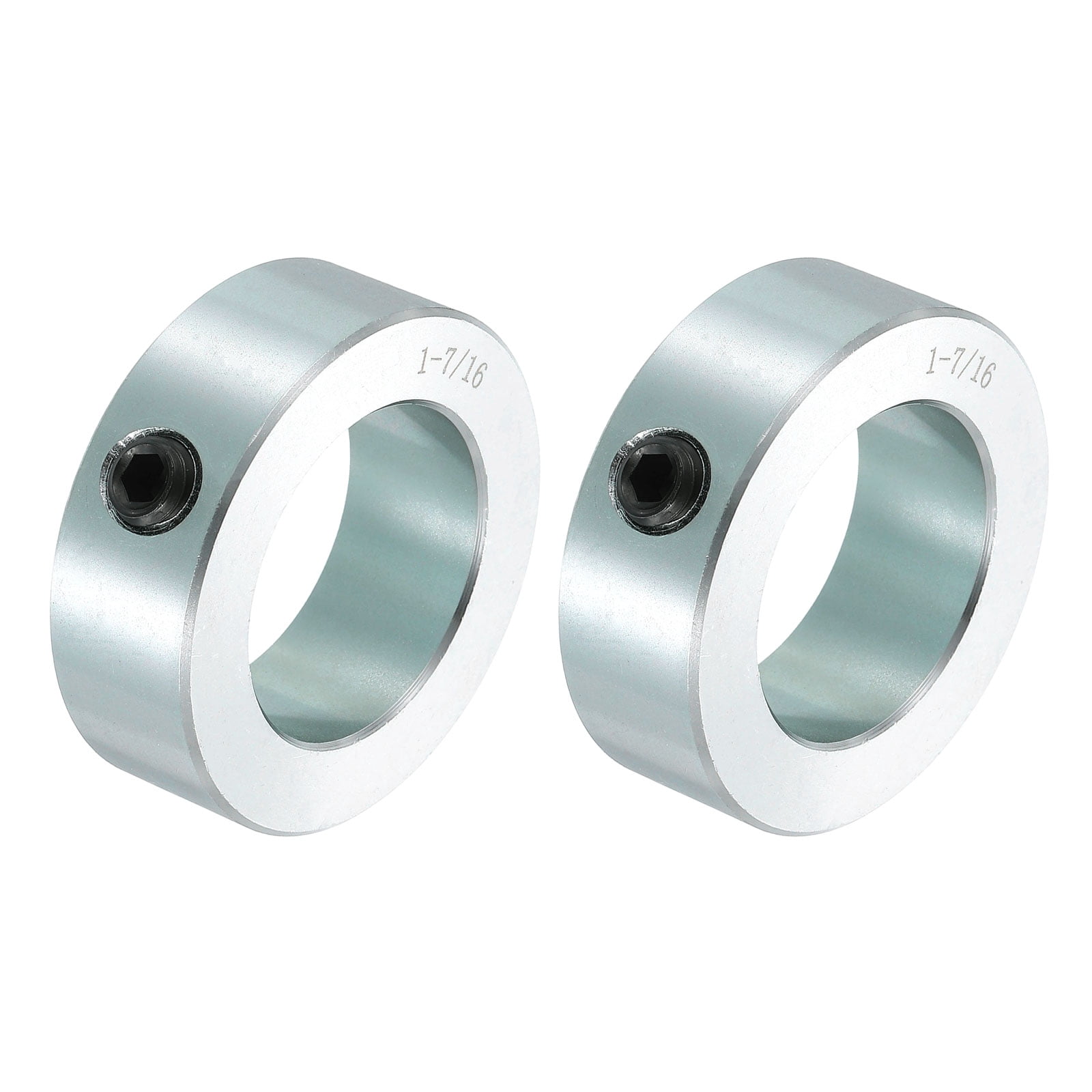2pcs Set Screw Collars 1-7/16" Bore Carbon Steel Shaft Collars, 2-1/4" OD, 3/4" Width Lock Axle Collar Clamp