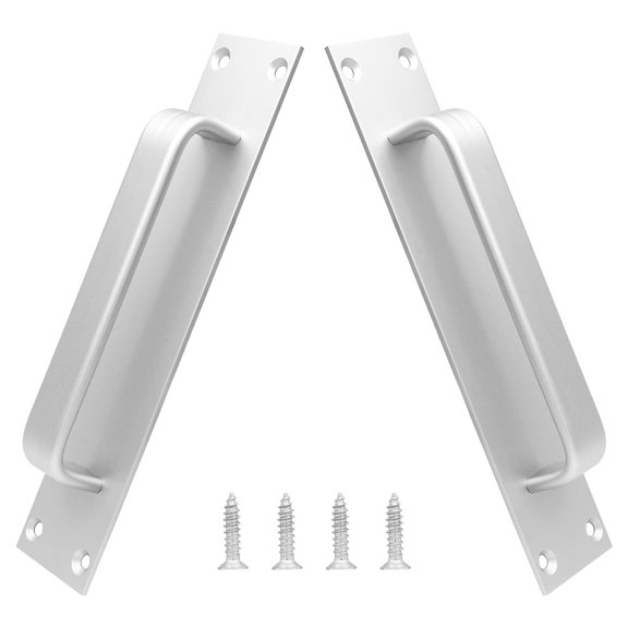 2pcs/Set Skyscraper Instant Kitchen Cabinet Bathroom Drawer Closet Door Handle Pulls for Shed Commercial Gate (212mm, Silver)