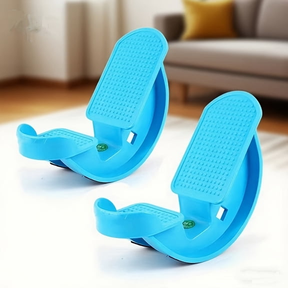2pcs Set Stretch Wheel with Inclined Platform- Manual Foot Stretcher for Achilles Tendon, Calf and Plantar Fascia- Portable Non-Slip Base