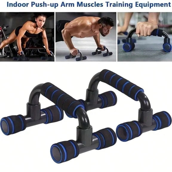 2pcs/Set Unisex Foam Pushup Bar Stand With Anti-Slip Design, OPP Bag Packaging, Gym, Sport, Gym, Home Exercise, Abdominal Wheel, Abdominal Roller