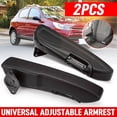 thumbnail image 1 of 2pcs Set Universal Adjustable Armrests Arm Rest Comfortable Seat Handle PU Foam for Car Truck, Black, 1 of 6