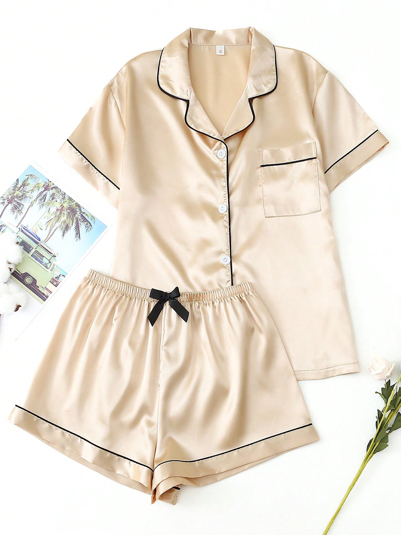 Toddler Pajamas 2 Piece Silk Satin Solid Button Down Long Sleeve Shirts And Pants Soft Solid Color Loose Fit Gold Baby Boy Outfits Sizes 7 8