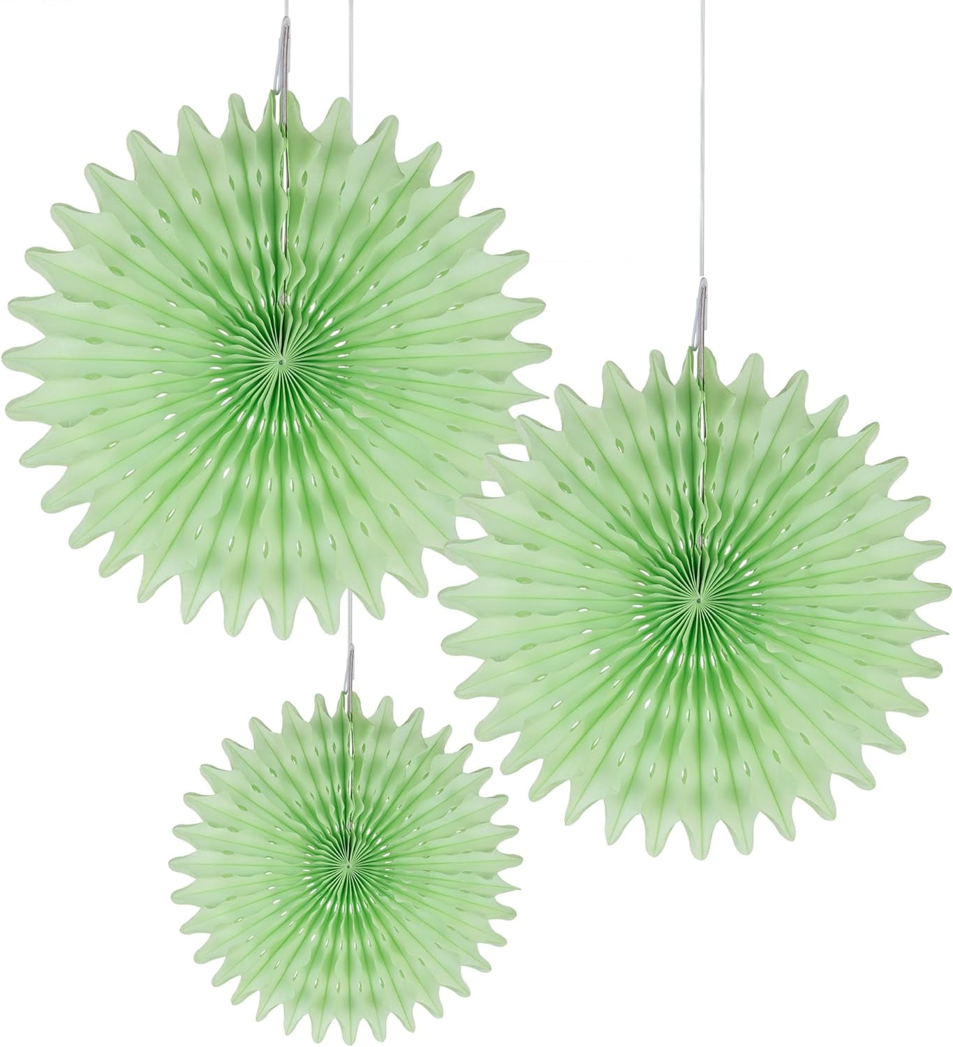 2pcs Set of 3 Assorted Sizes (10", 14", 16") Seafoam Green Paper