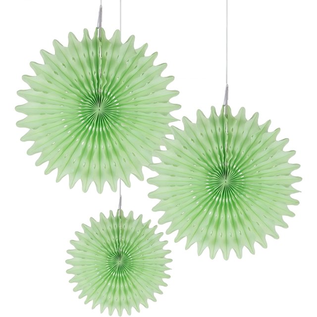 2pcs Set of 3 Assorted Sizes (10", 14", 16") Seafoam Green Paper