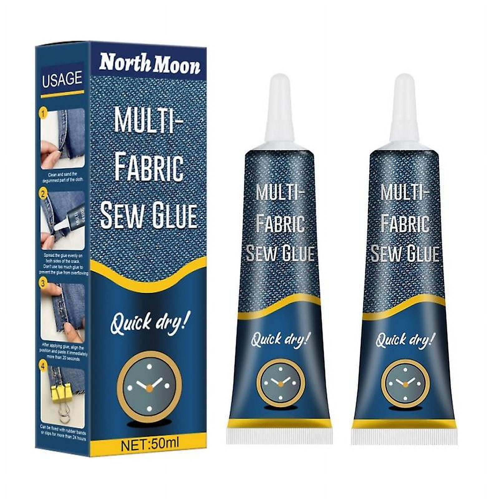 2pcs Sew Glue Liquid Instant Fabric Leather Sew Glue Kit Secure Fast