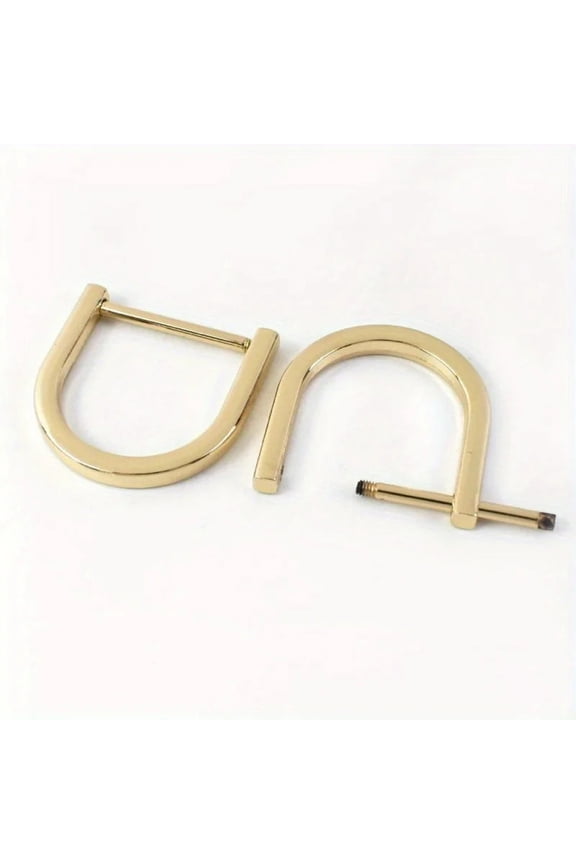 2pcs Shackle Screw D Rings U Shape D-Ring Replacement for Purse Keychain Strap Buckle
