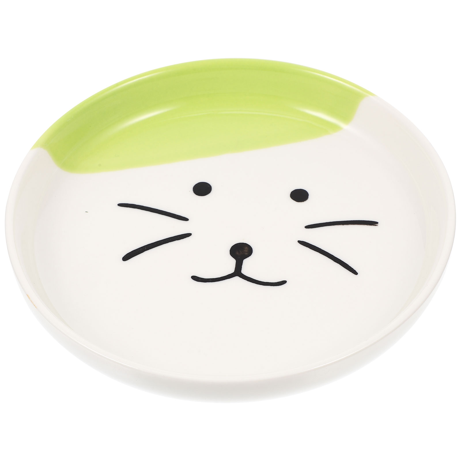 2pcs Shallow Cat Dish Pet Food Plate Indoor Kitten Plate Cat Food Basin