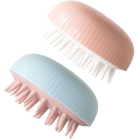 2pcs Shampoo Brush Hair Massager Scalp Shampoo Brush Silicone Scalp Massager Shower Scalp Scrubber Silicone Hair Scrubber Scalp Massage Brush Silicone Bath Brush Head Massage Brush