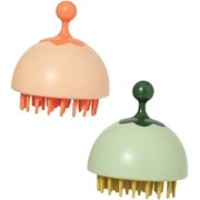 2pcs Shampoo Brush Manual Tools Hair Teasing Comb Silicone Shampoo Scalp Brush Hair Scrubber Head Scalp Scrubber Shower Dandruff Brush Head Scrubber Brush Scalp Brushes TPR