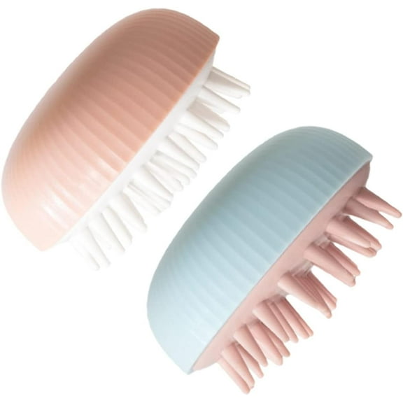 2pcs Shampoo Brush Scalp Massagers Cleaning Scrubber Scalp Scrubber Clean Shampoo Scalp Shampoo Brush Scalp Massage Brush Shampoo Brush Scalp Massager Men and Women Silica Gel Comb