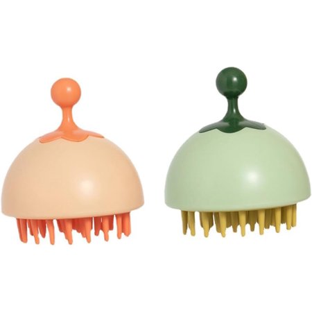 2pcs Shampoo Brush Womens Hair Brush Baby Shampoo Brush Head Scalp Scrubber Hair Scalp Massager Scalp Massager Comb Face Silicone Scrubber Scalp Massaging Combs Head Relaxing Combs