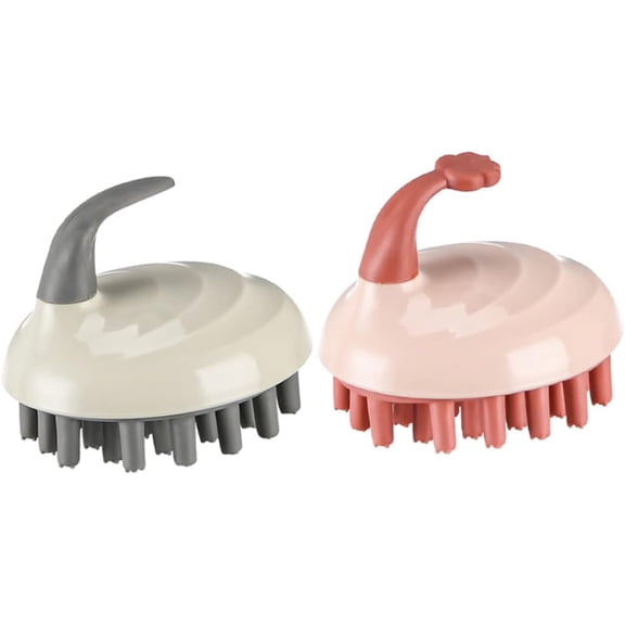2pcs Shampoo Comb Scalp Comb Hair Teasing Comb Kid Shampoo Scalp Brush Wash Hair Brush Head Massager Hairbrush Massaging Brush Hairbrush for Massage Body Silica Gel Scrub Child