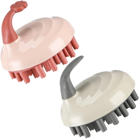 2pcs Shampoo Comb Silicone Head Massager Bathing Brushes Hair Massager Silicone Cleaning Brush Champú Para La Anti Dandruff Shampoo for Kids Massage Brush Head Scrubber Body