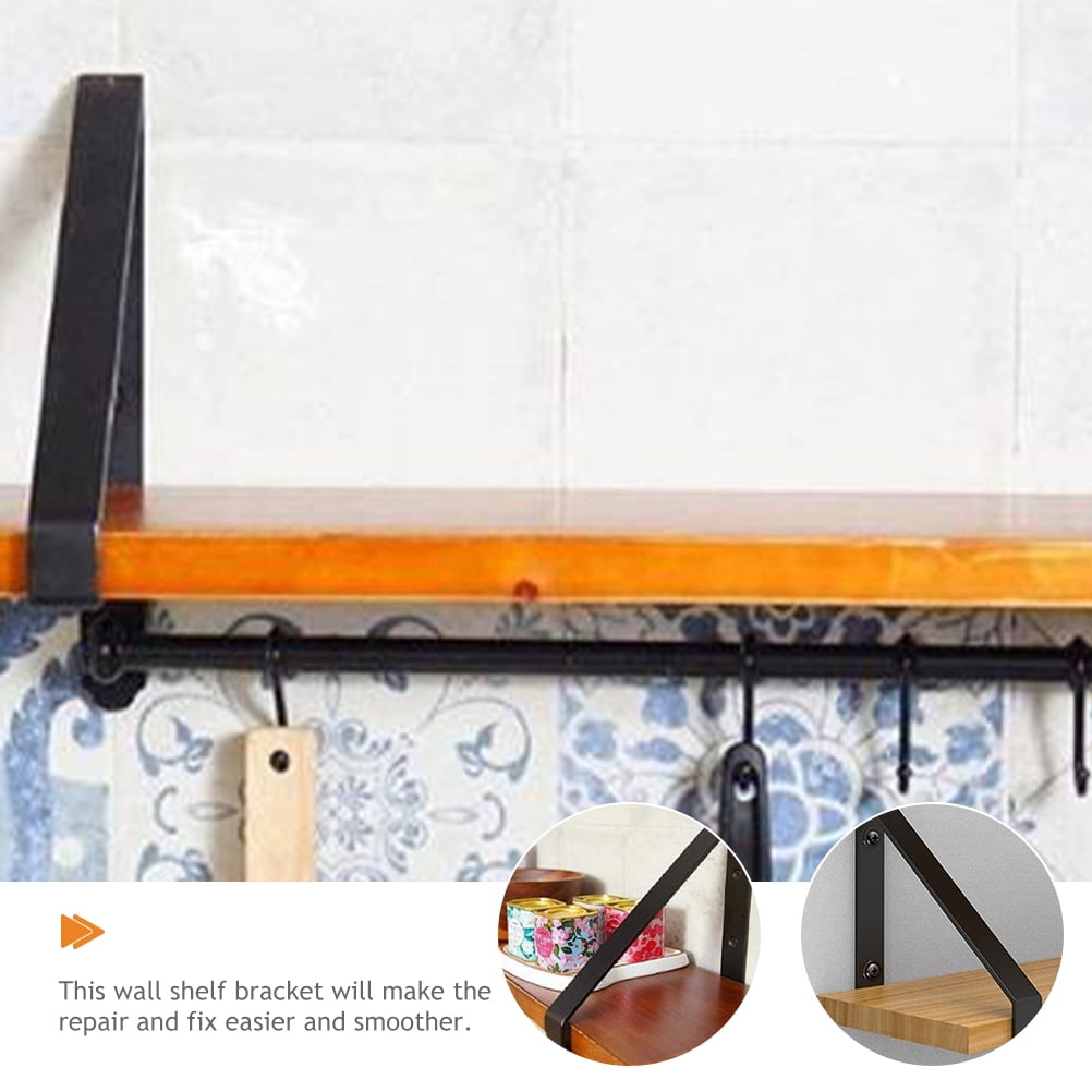 2pcs Shelf Bracket Floating Shelf Support Wall Mount Heavy Duty Shelf