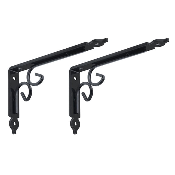 CIMAXIC 2pcs Triangular Brackets Heavy Load Shelf Bracket Black for DIY Projects