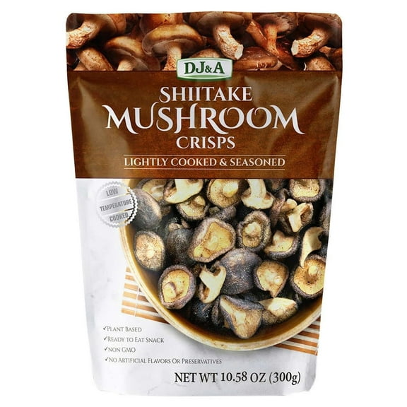 2pcs Shiitake Mushroom Crisps - Lightly Cooked and Seasoned 10.28 Ounce (10.58 Ounce)