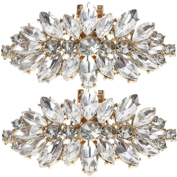 2pcs Shoe Clips Crystal Decorations Shoe Buckles Women Shoe Charms Decorations
