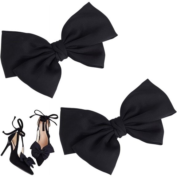2pcs Shoe Clips Satin Buckle Removable Elegant Jewelry