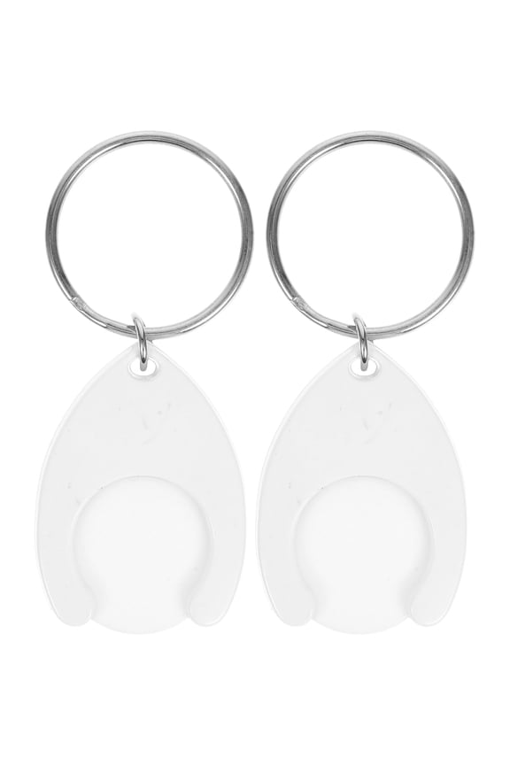 2pcs Shopping Cart Tokens Trolley Tokens Keyring Shopping Cart Tokens Keychain Decoration