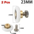 thumbnail image 1 of 2pcs Shower Door Rollers Replacement Wheels Runner Pulley For Glass Sliding Door 19mm 23mm 25mm 27mm, 1 of 5
