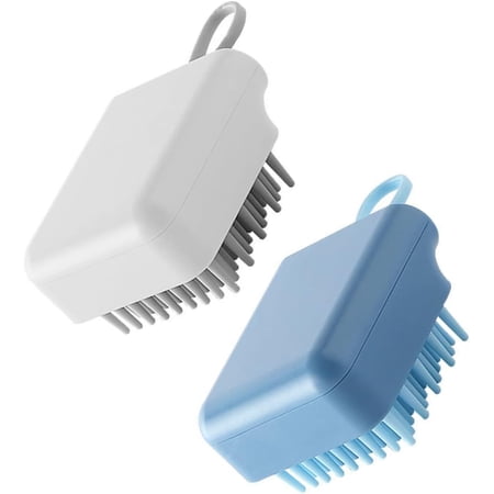 2pcs Shower Long Men Pets Massager Baby Scalp Washing Hair for Palm Hairbrush Women Soft Make Scrubber Body Care Bathing Thin Curly Scrubber, Dandruff Paddle Head Massage and