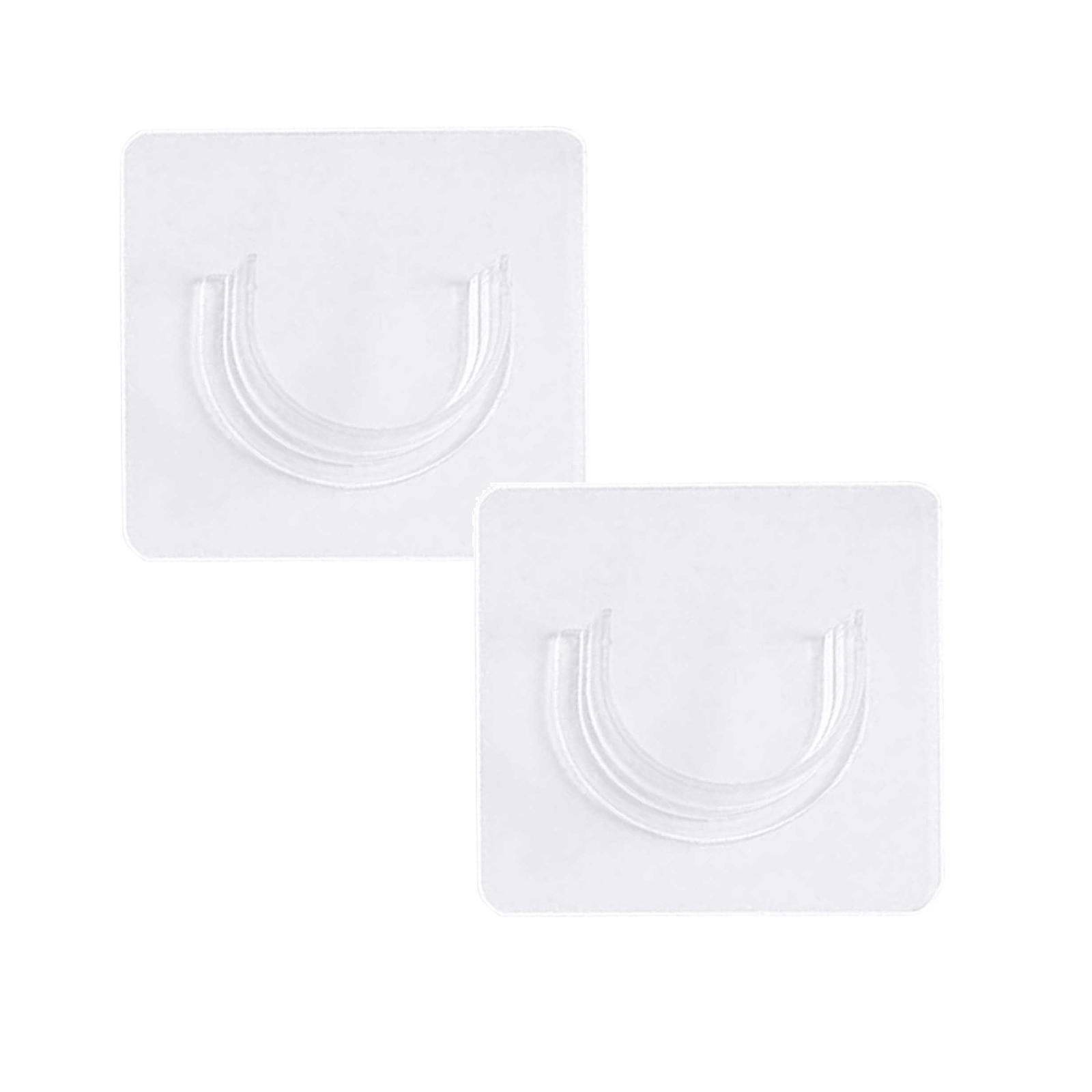 2pcs Shower Rod Holder Sticky Curtain Rod Bracket No Drilling Retainer ...