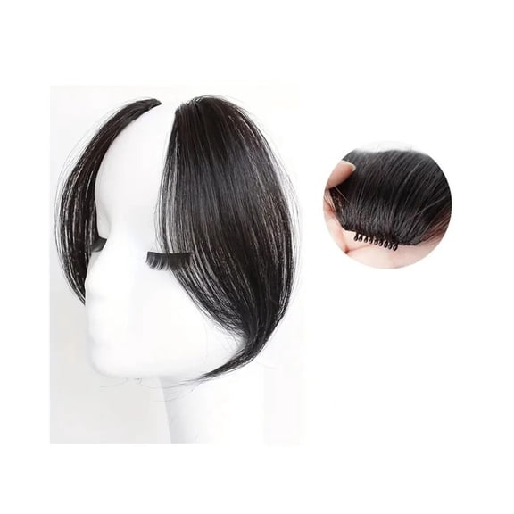 2pcs Side Bangs Synthetic Hair Extension Easy Clip In Gradient Bangs Fringe Hairpiece