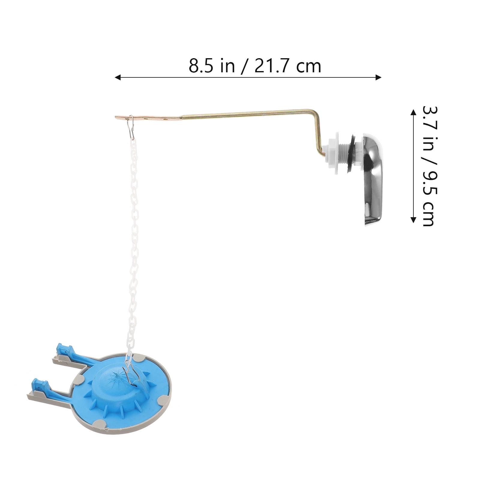 2pcs SideMounted Toilet Handle Tank Flush Lever with Toilet Flappers