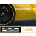 thumbnail image 1 of 2pcs Side Racing Sport Stripe Checkered Body Graphic Car Decor Sticker Decals 20" Inches - White Vinyl, 1 of 1