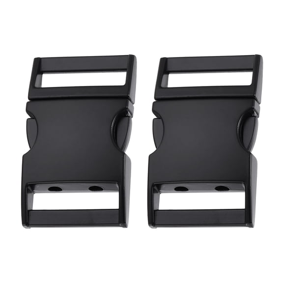 2pcs Side Release Buckles 1" Metal Buckles Replacement Clips Matte Black