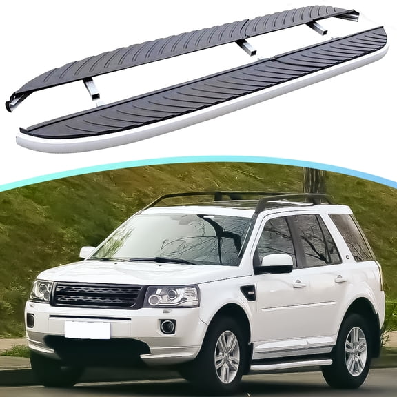 For LR Freelander 2 LR2 2006 - 2016 Black Anti-Slip Running Boards Side Steps Fixed 2Pcs Complete Kit Car Accessories