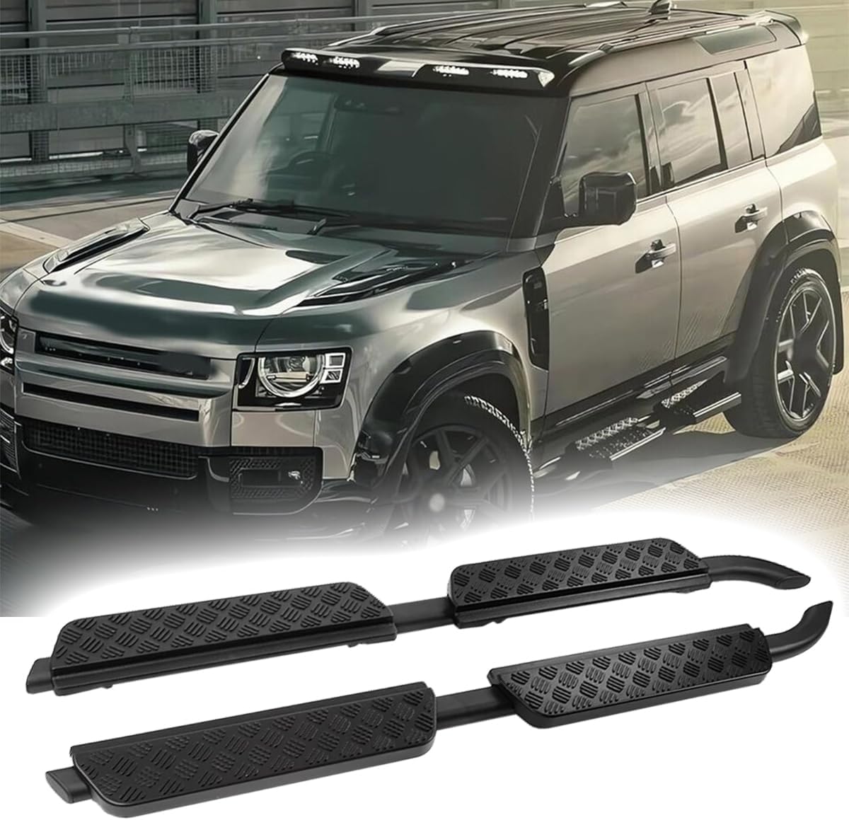 2pcs Side Step Fit For Land Rover Defender 110 130 2020 2024 L663 4door 