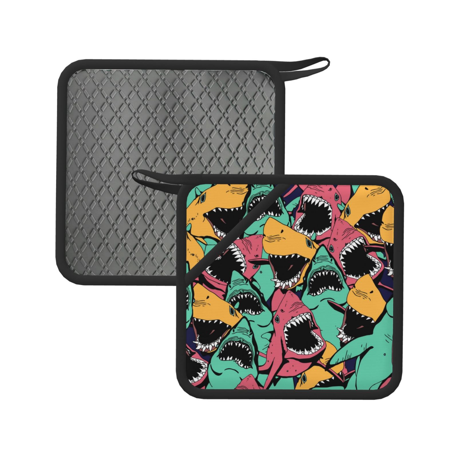 Pot Holders Sets Heat Resistant Cute Gnome Mint Green Teal