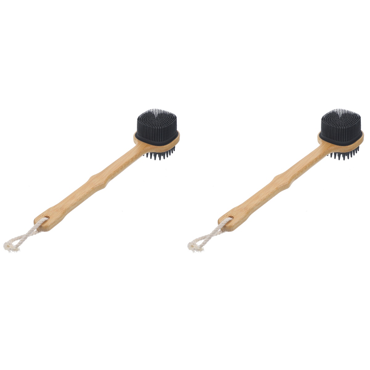 2pcs Silicone Back Brush Long Handle Body Scrubber Body Exfoliator