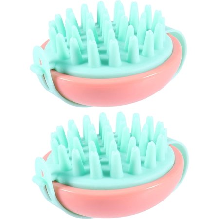 2pcs Silicone Bath Brush Silicone Shampoo Hair Scrubber Body Scruber Shampoo Brush Silicone Face Cleaning Brush Silicone Scrubbers Bath Silicone Scrubber Bath Cleaning Brush Scalp